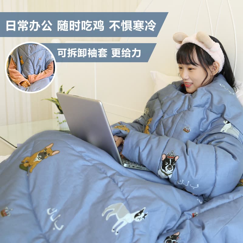 Children's sleep sack medium/large kids infant student thickened warm autumn/winter summer lightweight all-season air-conditioning with sleeves anti-kick blanket