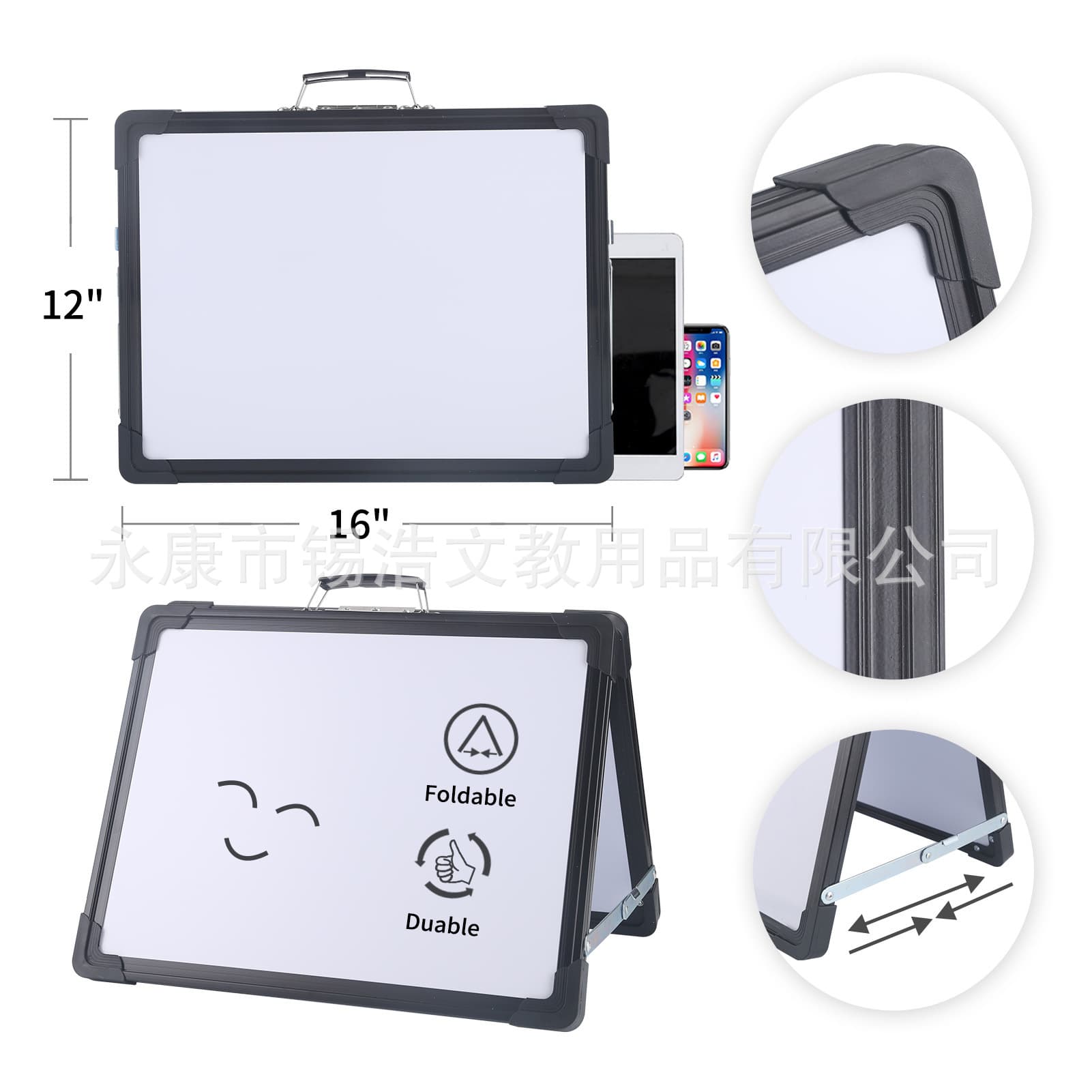 Amazon-style Desktop Whiteboard, Foldable Whiteboard Blackboard Portable Small Whiteboard Office Whiteboard 30*40