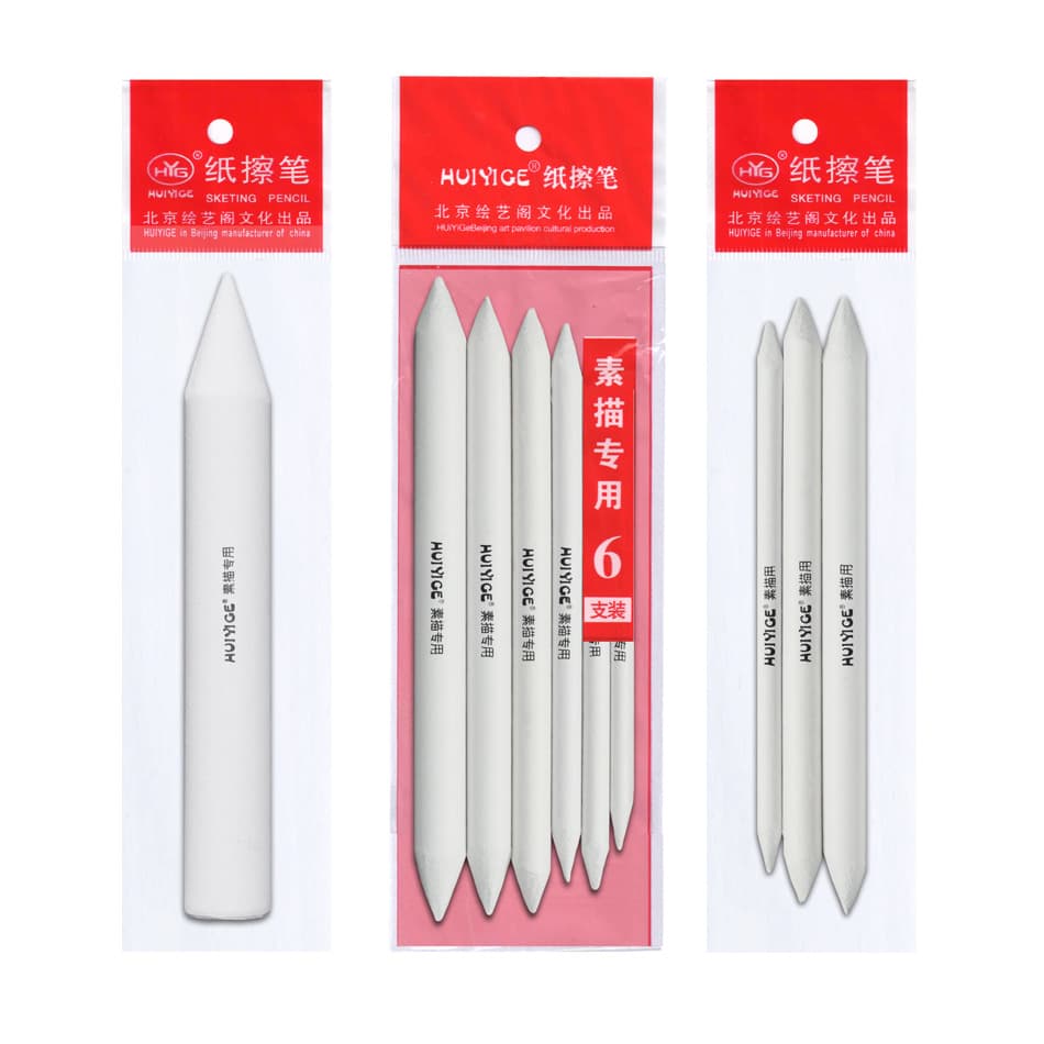 6-Pack Paper Blending Stumps, Art Sketch Smudge Sticks, Correction Stumps for Drawing, 3-Pack Sketch Paper Stumps
