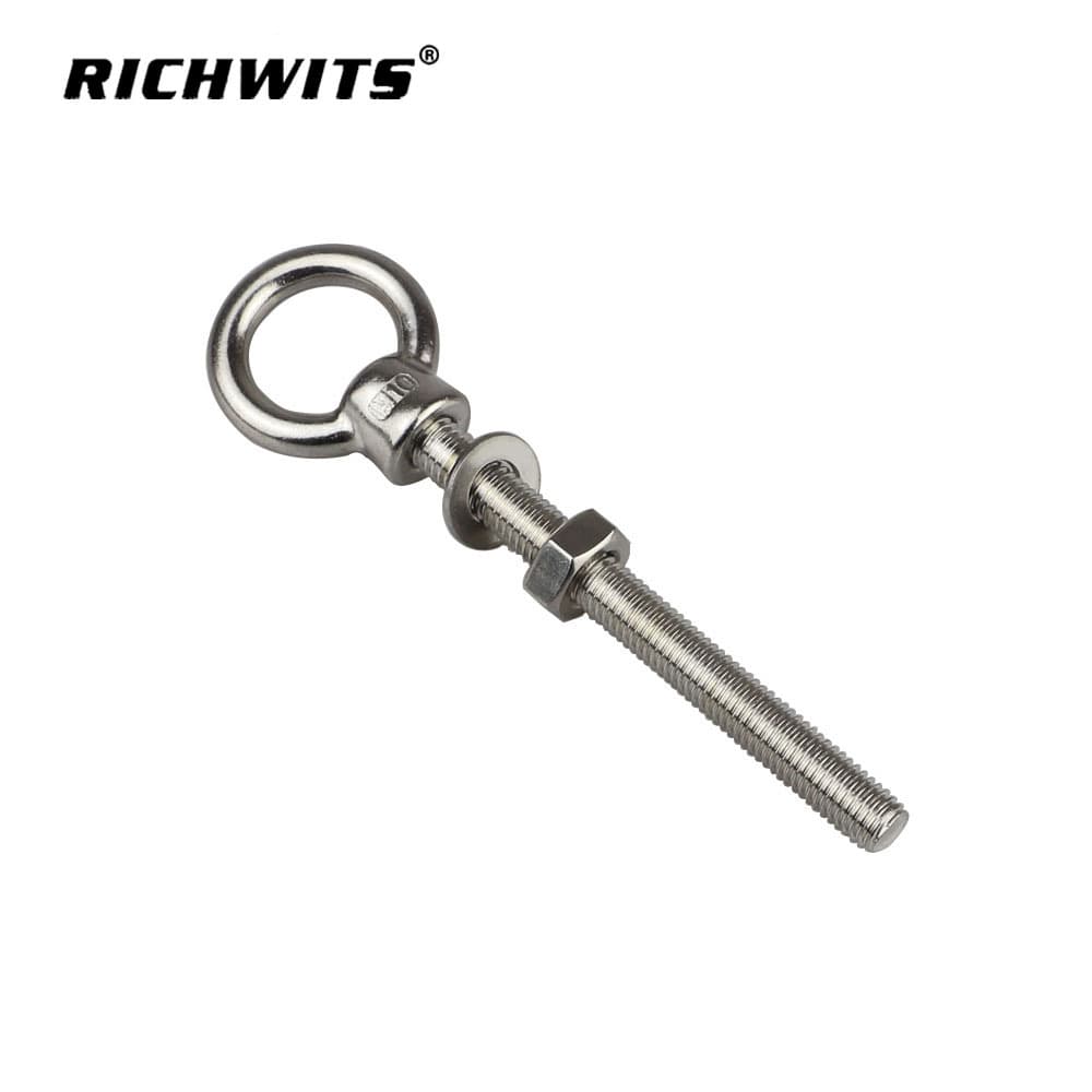 316 stainless steel JIS1169 head welded eye bolts, eye bolts, lifting eye extension screws, lifting eye bolts.