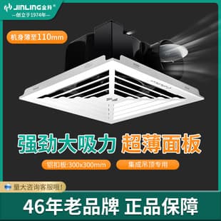 Jinling Exhaust Fan, Integrated Ceiling Aluminum Panel 300x300, Bathroom Ventilation Fan BPT15-16-23(P12M1)