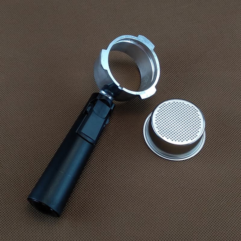 51mm Bottomless Coffee Machine Handle Stand Accessories Filter Basket Aluminum Alloy Coffee Machine Handle Filter