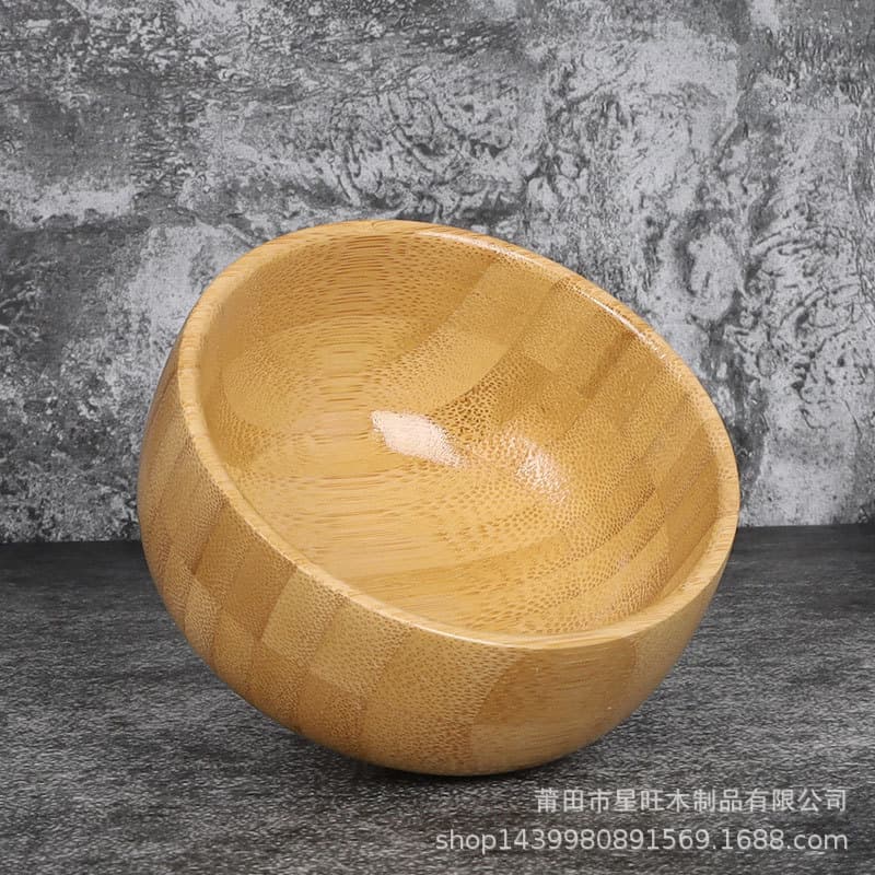 Factory Direct Acacia Wood Eco-Friendly Wooden Bowl, Wooden Heat-Insulating and Heat-Retaining Bowl, Solid Wood Dining Bowl, In Stock with Bulk Discounts