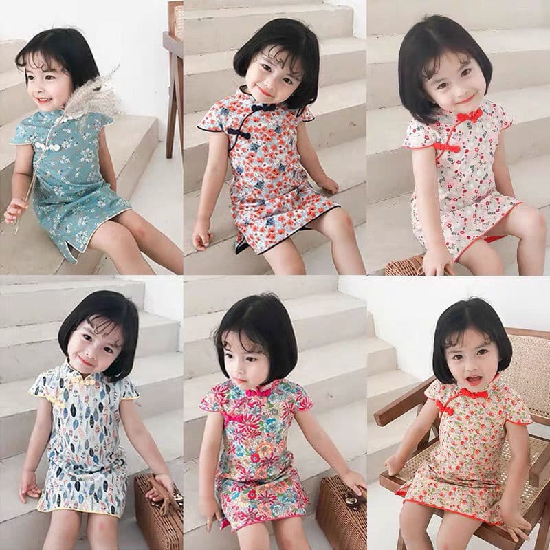 2025 New Arrival Children's Cheongsam, Little Girl's Cheongsam Dress, Chinese-style Dress Improved Baby Fashionable Summer Kids Wear