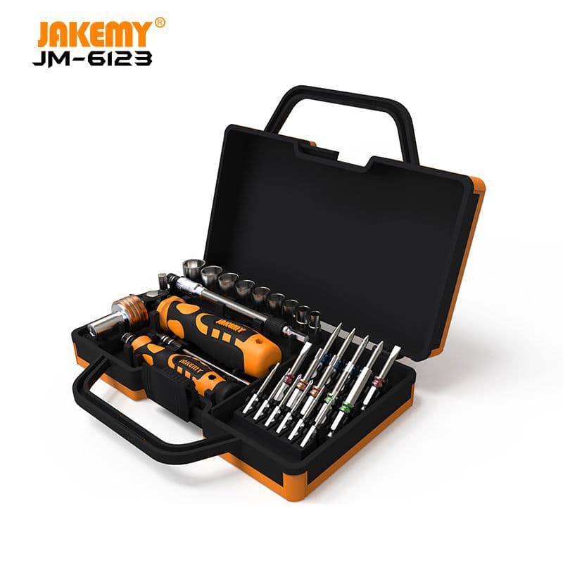 Household 31-Piece Multi-Function Combination Driver Repair Tool, Ratchet Phillips Screwdriver Bit Set JM-6123