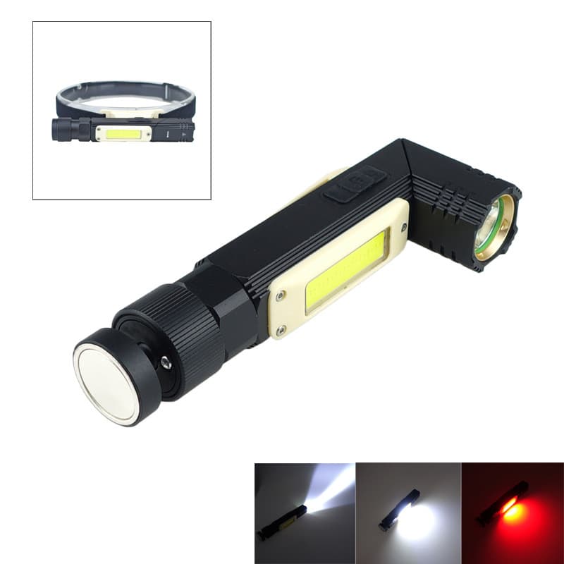 Ready stock LED+COB work light, multi-function built-in lithium electromagnetic flashlight, auto repair inspection light with magnet