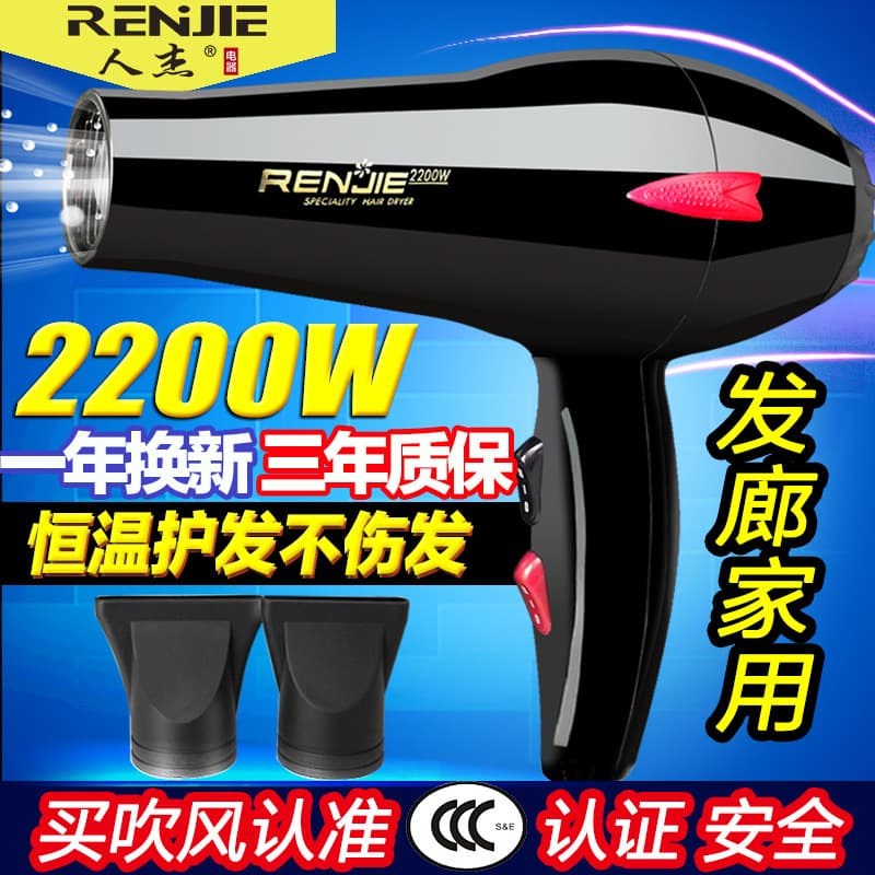 Renjie 826 Hair Dryer High Power 2200W Hair Salon Hair Dryer Household High Power