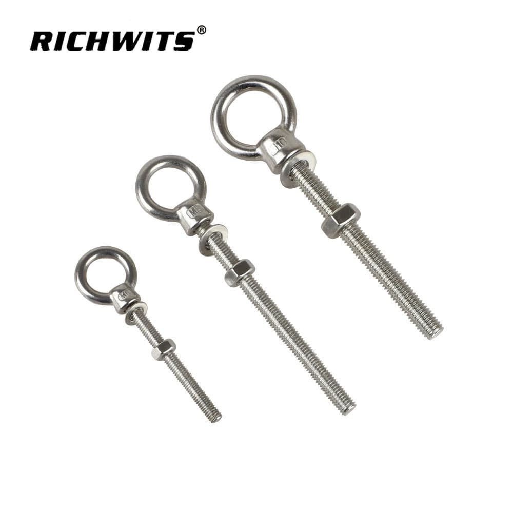 Stainless Steel JIS1169 Head Welded Eye Bolt, Lifting Eye Bolt, Lifting Ring, Extended Threaded Rod Eye Bolt