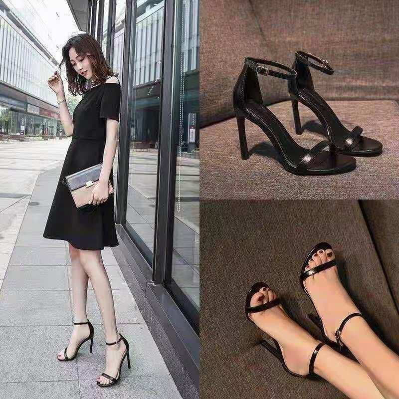 2020 new open toe buckle stiletto sandals for women, fairy style, summer Internet celebrity fashion high heels for women, comfortable