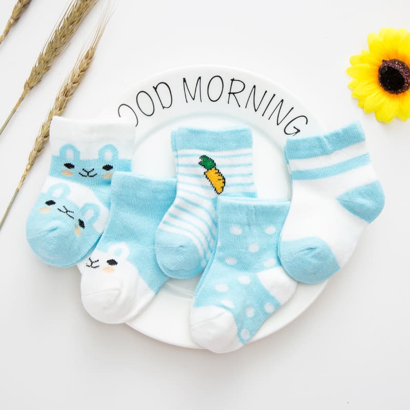 New Combed Cotton Baby Socks Autumn Winter Newborn Infant Socks Loose Cuff Newborn Short Socks Boys Girls Toddler Cotton Socks