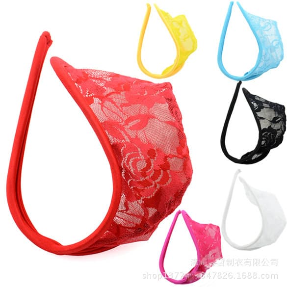 Factory Direct Sexy Men's C-string Foreign Trade Europe America Invisible Thong Lace Seamless Men's Erotic Underwear