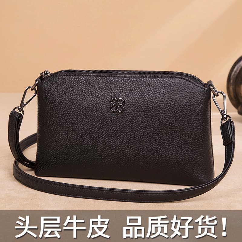 Crossbody Bag Women Genuine Leather New 2026 Fashion Versatile Top-Layer Leather Shoulder Bag Large Capacity Pure Leather Women's Bag Small Bag