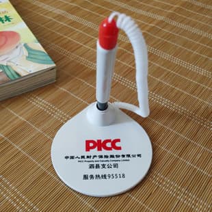 ABS Plastic Desk Pen, Fixed Desktop Signing Pen, Bank Telephone Cord Anti-Loss Counter Pen, Advertising Promotional Front Desk Pen