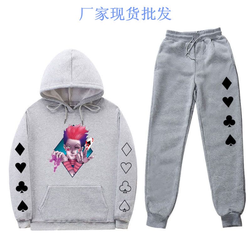 Anime Hunter x Hunter Hisoka Men's and Women's Casual Fleece Hoodie Set Wholesale