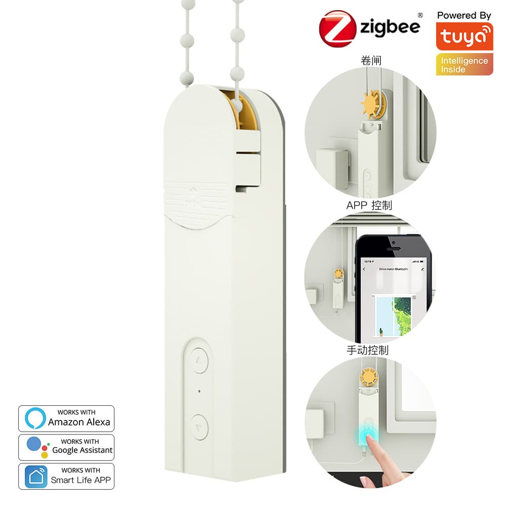 Smart ZIGBEE Curtain Puller Motor Home Automation Voice Timed Cord Puller Smart Motor App Control for Electric Blinds