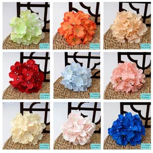 Wedding Backdrop Flower Wall Decoration, Artificial Hydrangea Silk Flower DIY Flower Head, 27-Piece Large Hydrangea Head