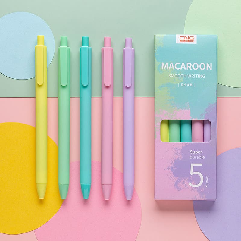 CNG creative student stationery macaron candy color press gel pen advertising pen signature pen custom pen engraving