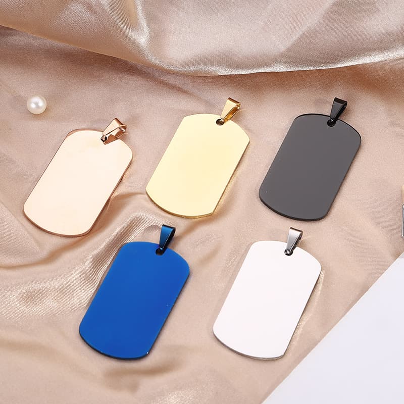 Cross-border stainless steel dog tag titanium steel tag pendant metal pet tag identity tag anti-lost tag laser lo