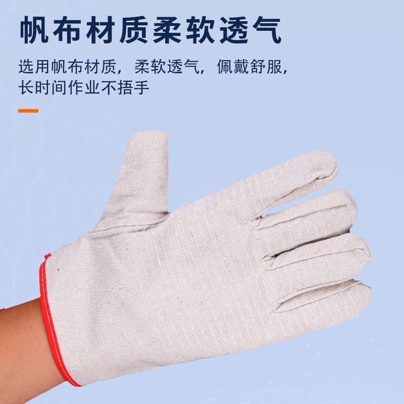 Shengwang Protective Gloves, Welder Gloves, Protective Gloves, 24-Stitch Premium Thickened Double-Layer Canvas Gloves