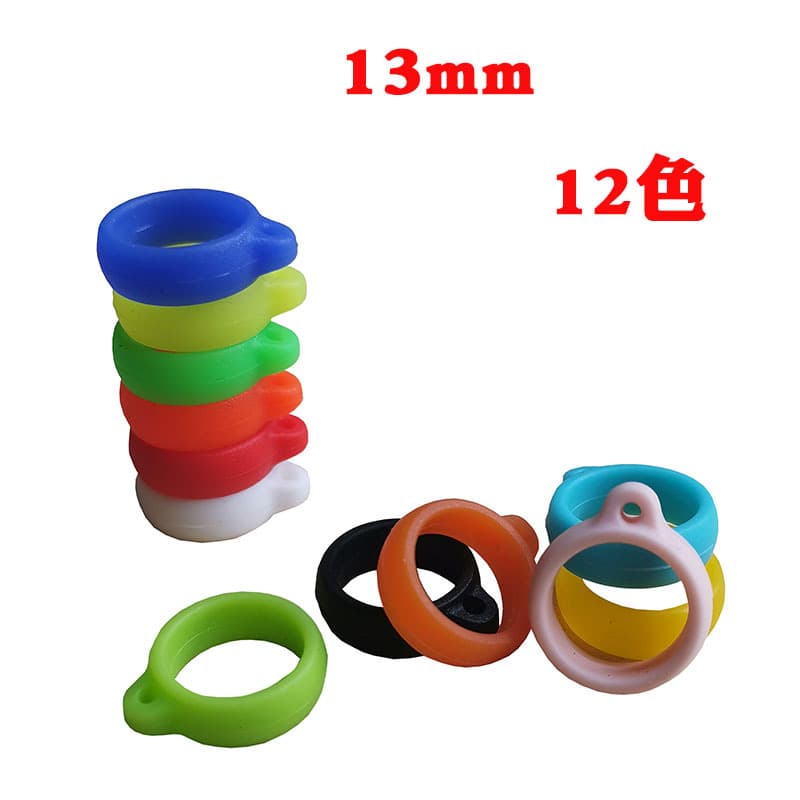 13mm square ring DIY silicone hanging ring anti-lost slip hanging ring lanyard electronic cigarette accessory black silicone ring