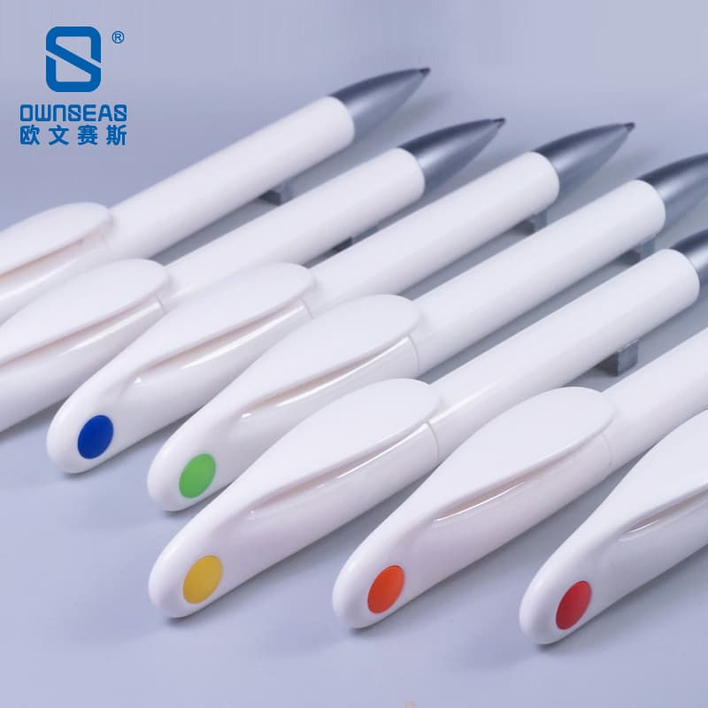 Plastic Black Ballpoint Pen Rotating Rabbit Pen Wholesale Promotional Advertising Pen Custom Logo Pen QR Code Pen