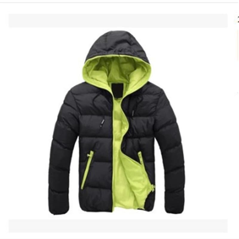2017 New Men's Cotton Coat Candy Color Zipper Cotton Coat Fashion Slim Fit Solid Winter Wear