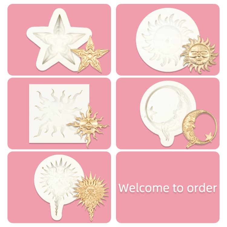Ancient Greek Myth Sun God Moon God Fondant Mold DIY Chocolate Cake Decoration Baking Silicone Mold