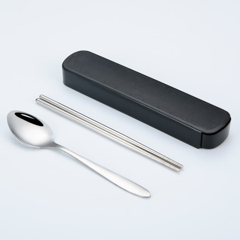 Stainless Steel Spoon and Chopstick Set Portable Cutlery Set Knife Fork Spoon 3-Piece Set