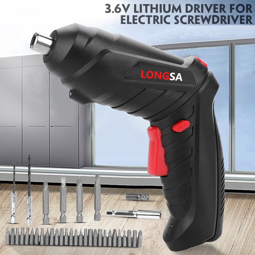 3.6V Electric Screwdriver Multi-function Rechargeable Lithium Battery Pry Bar Folding Mini Electric Screwdriver Set