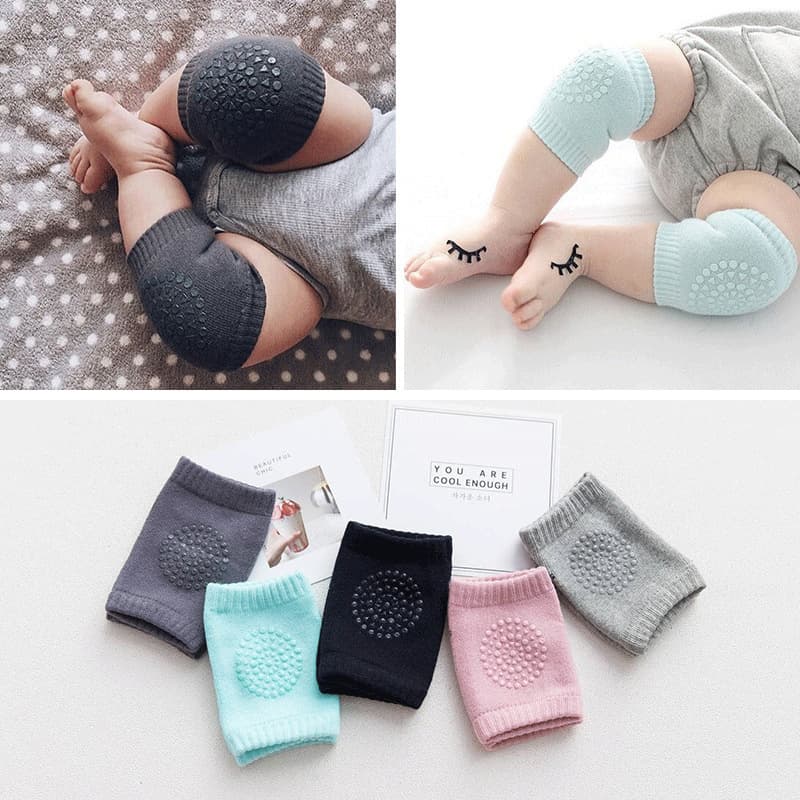 Cross-Border Spring Autumn Children's Knee Pads Newborn Baby Terry Sock Sleeve Dot Anti-Slip Fall Crawling Knee Pads