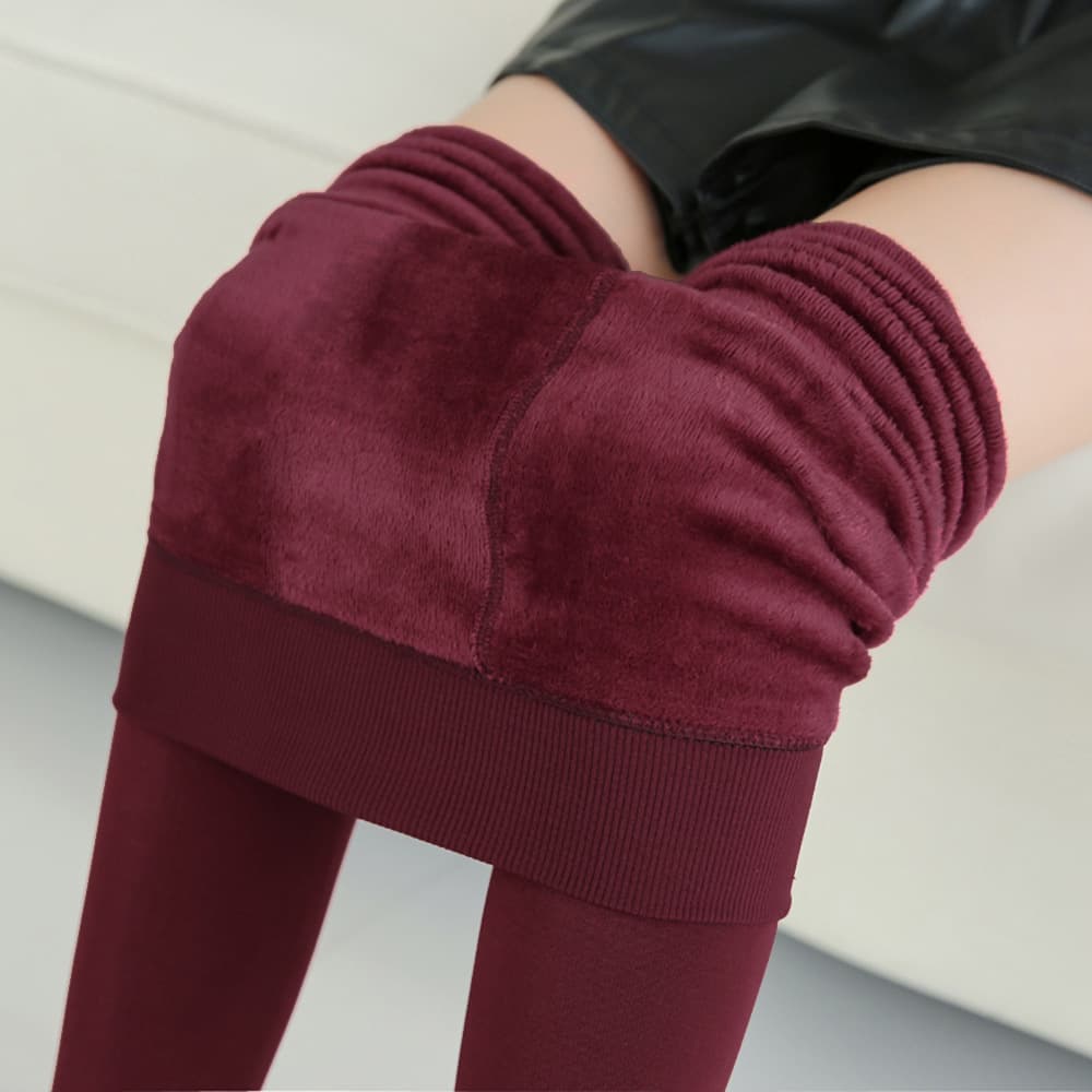 Thickened Fleece Pearl Velvet Leggings Women's Autumn Winter Warm Pants Outerwear Slimming Tight Fit One-Piece Pants