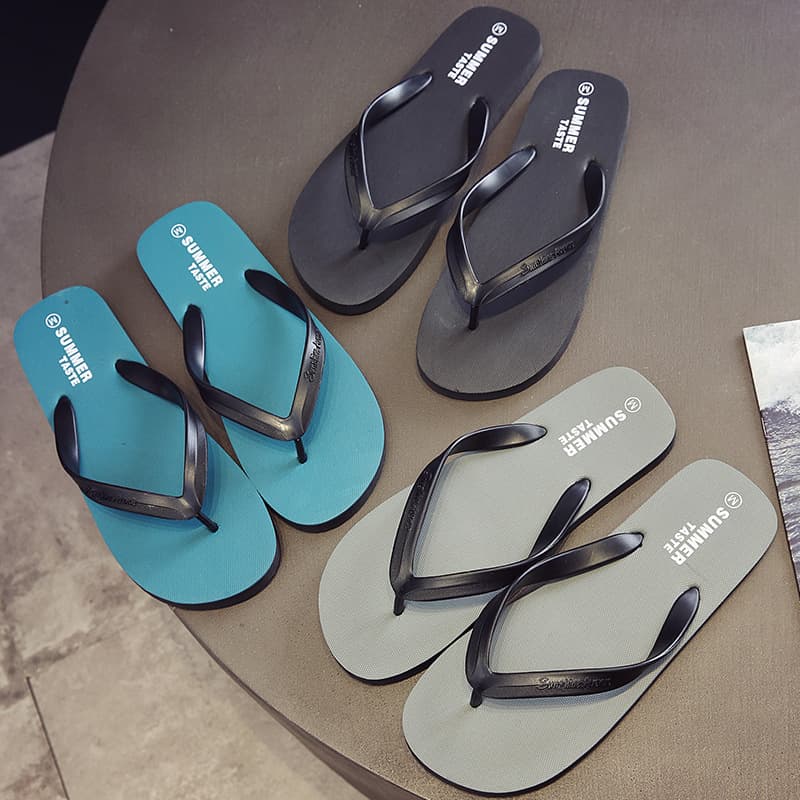 Men's Flip Flops Daily Trendy Shoes Flat Sole Student Casual Anti-slip Outdoor Korean Style Beach Summer Sandals