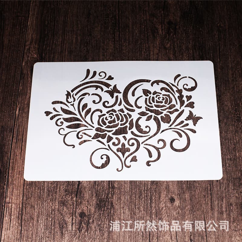 Cross-border Exclusive A4 Plant and Floral Painting Hollow Stencil Spray Template Wall Planter Spray Pattern Auxiliary Tool
