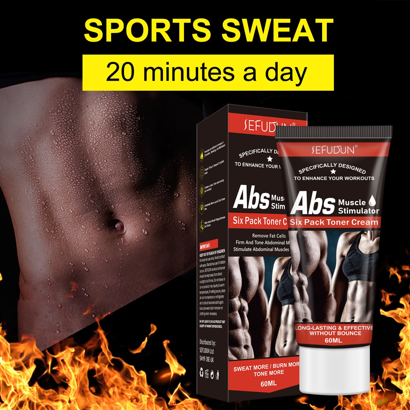 Foreign Trade SEFUDUN Men's Abs Cream