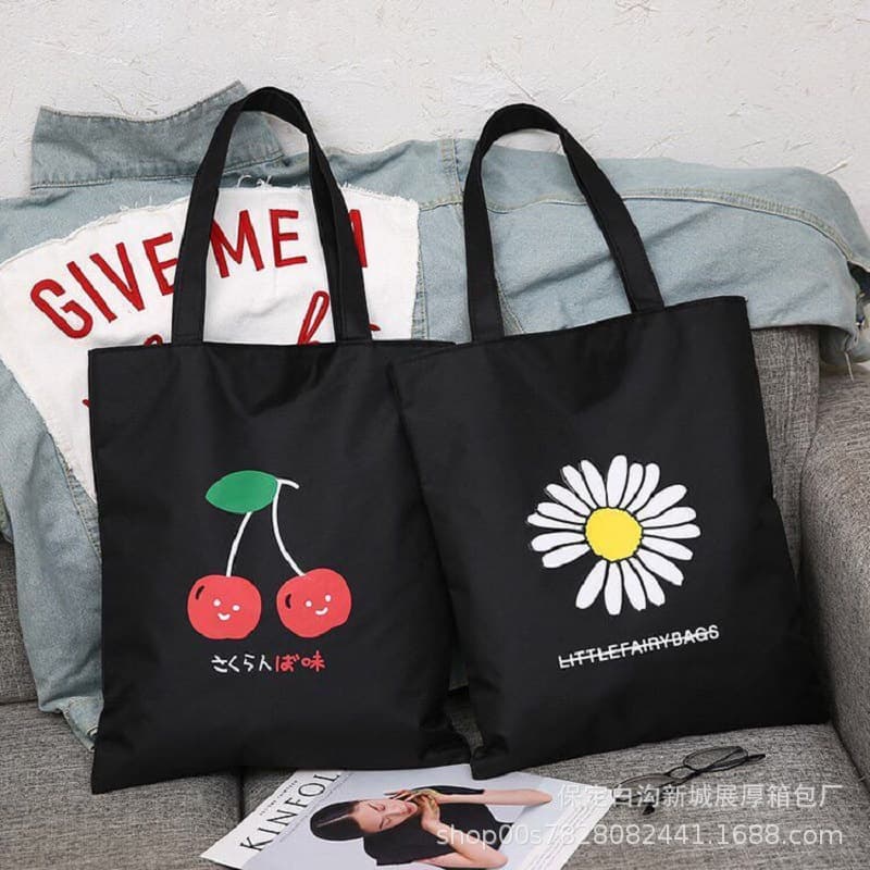 Elementary School Tutoring Bag Canvas Bag Children's Boys and Girls Handheld Large Capacity Cartoon Cute Korean Style Book Bag