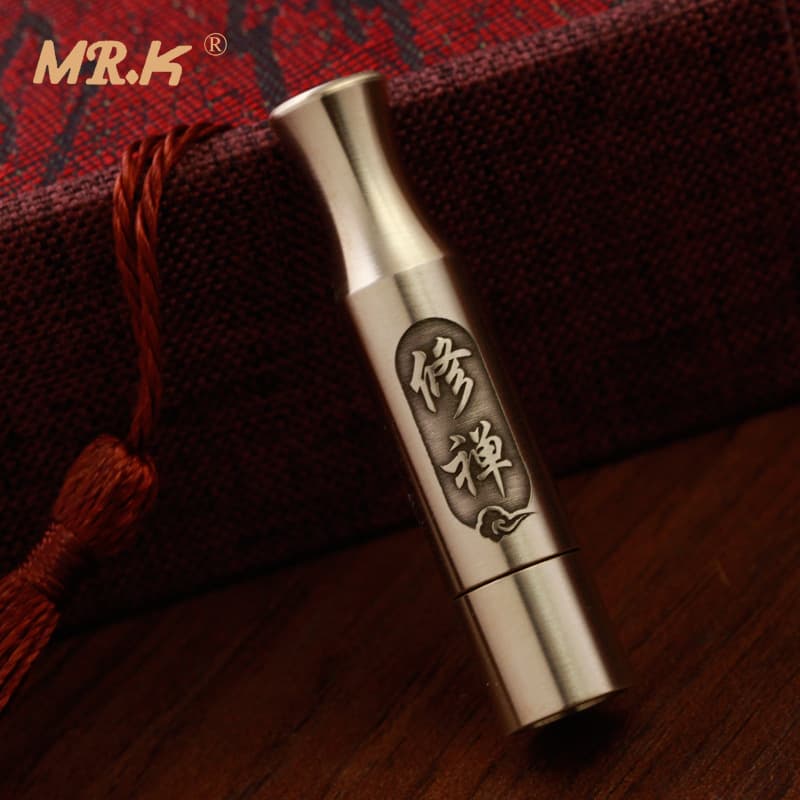 Personalized deep carving thick and thin dual-purpose MR.K brass cigarette holder circulating filter washable filter cigarette holder with engraving
