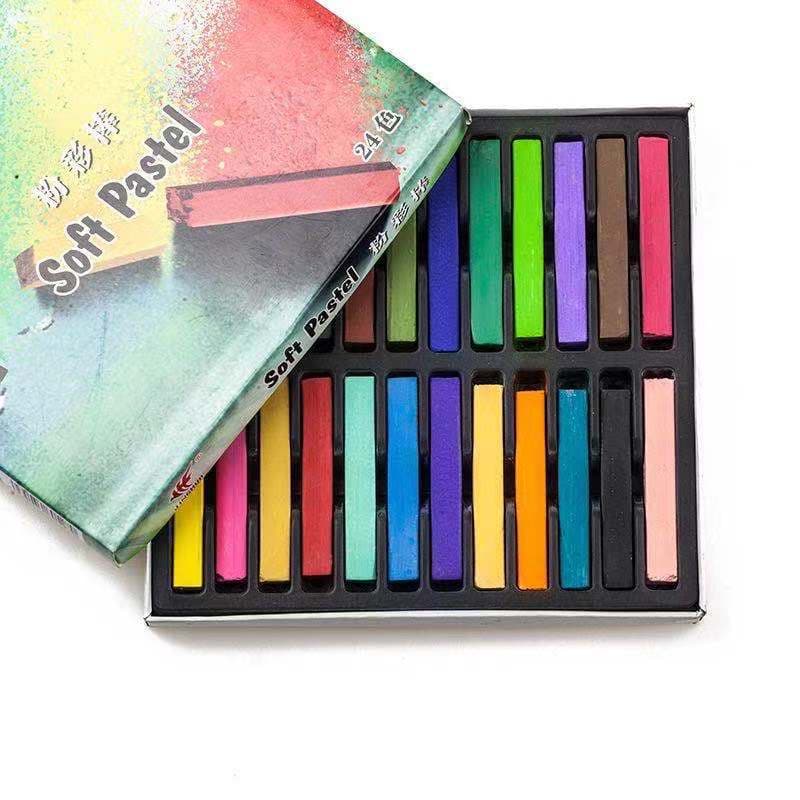 Cross-border Pastel Sticks 6 Colors 12 Colors 24 Colors Paint Brushes Chalk Pastel Sticks Art Supplies Student Pigment Drawing Pen Tools