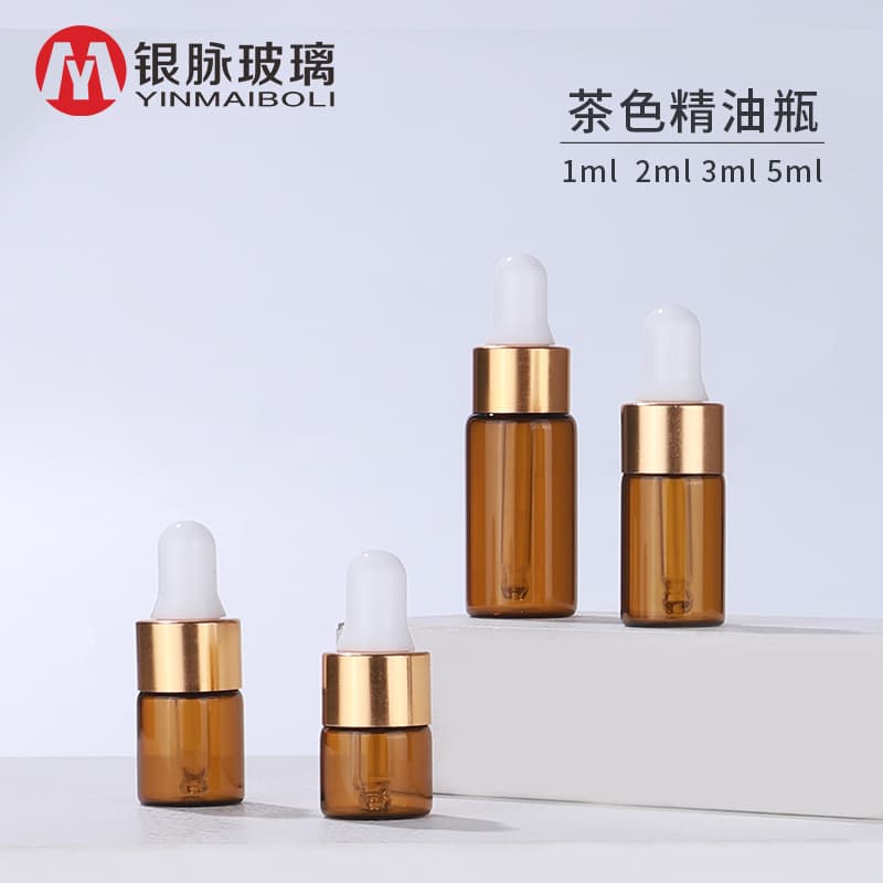 Silver Ridge spot 1ml 2ml 3ml 5ml amber small essential oil bottles, dropper bottles, trial sample bottles