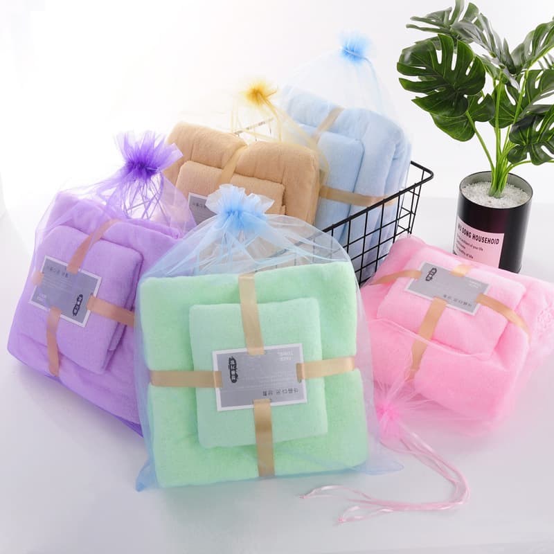 Manufacturer's Ready-Made Coral Velvet Towels, Bath Towels, Mother-In-Law Towels, Thickened Water-Absorbent Two-Piece Set, Event Gift Towels Wholesale