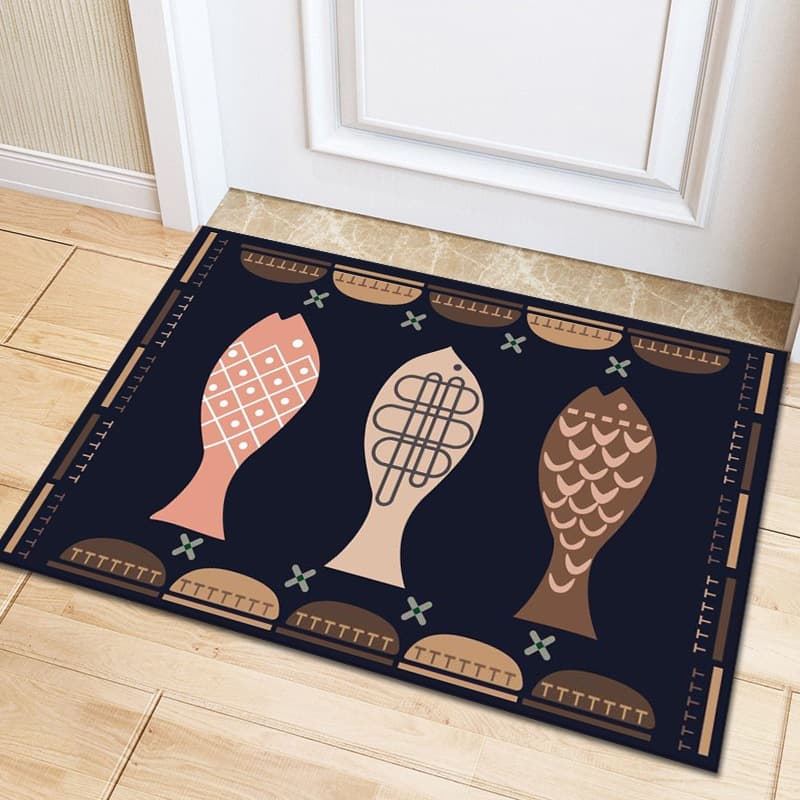 Entrance Floor Mat Household Cartoon Door Mat Entrance Door Carpet Mat Absorbent Non-Slip Foot Mat Door Floor Mat Kitchen Mat