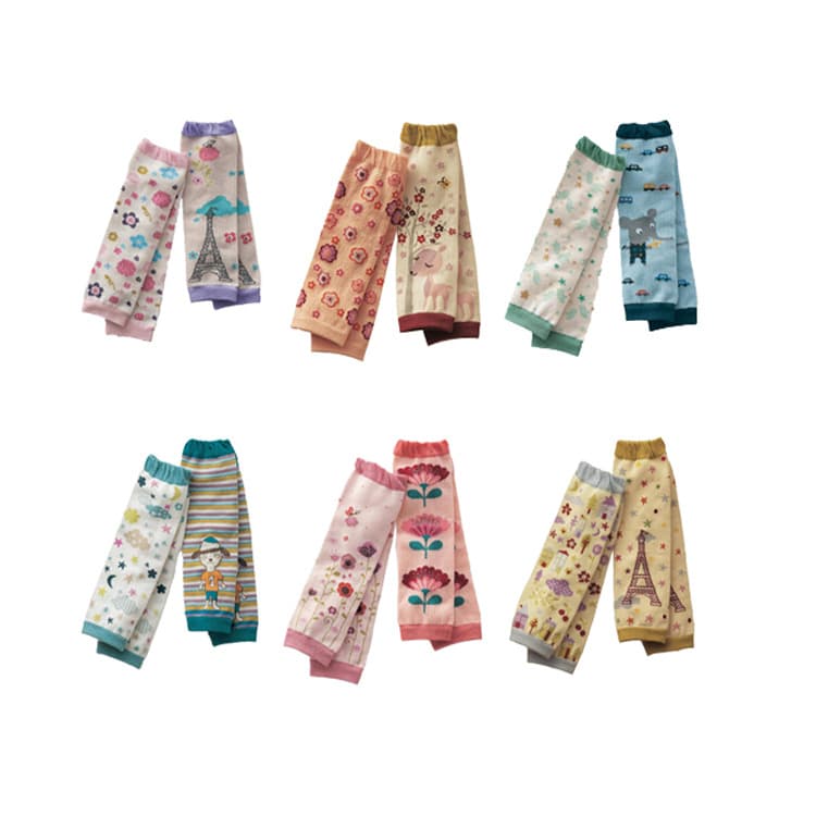 KID'S BASIC Baby Knee Pad Socks Air Conditioning Warm Anti-Fall Sock Covers Cartoon Kids Socks Pure Cotton Children's Socks