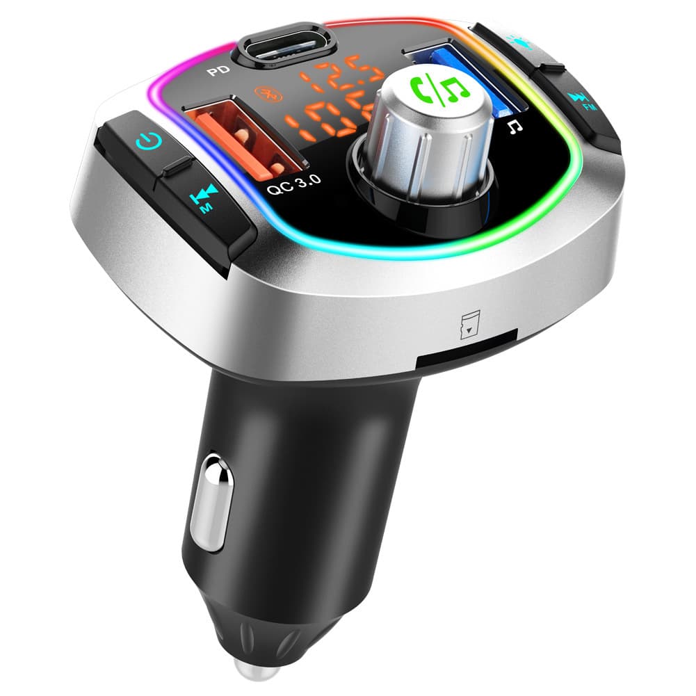 Car Bluetooth Receiver MP3 Player 5.0 Lossless Music Car Cigarette Lighter Multi-Function Fast Charger BC63