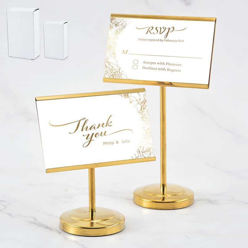New Square Metal Base Card Clip Creative Desktop Memo Pad Holder Restaurant Number Tag and Menu Name Stand