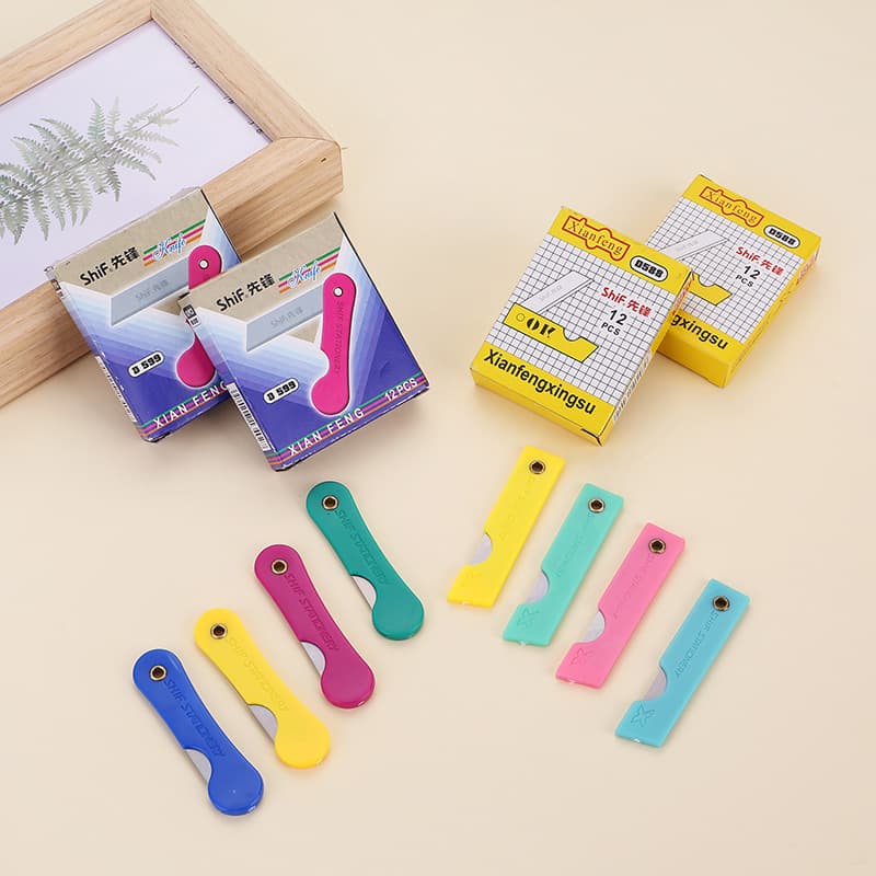 Pioneer D599 Small Quick-Open Knife Children's Folding Knife Utility Cutter Paper Knife Student Pencil Sharpener Knife In Stock