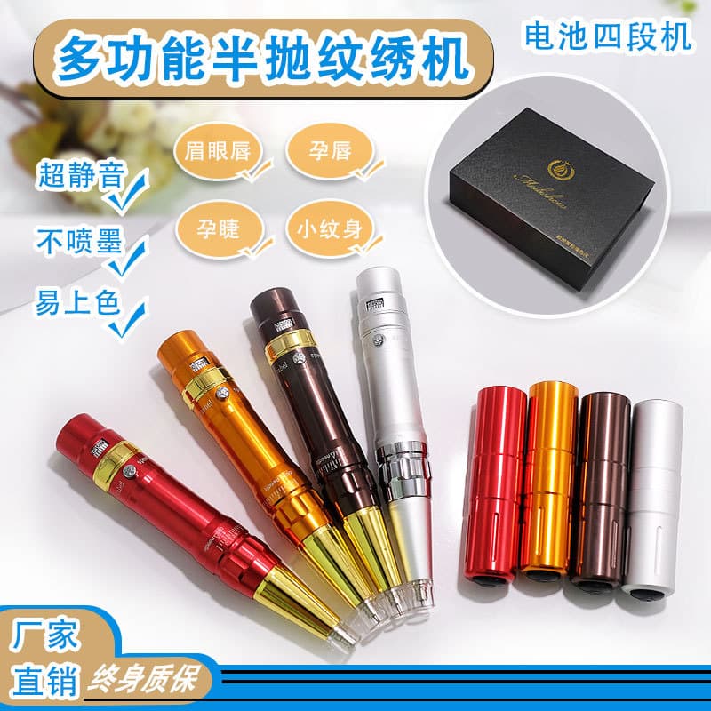 Electric Half-Throw Integrated Eyeliner Lip Tattoo Machine Rechargeable And Plug-In Dual-Purpose Body Art Beauty Tool