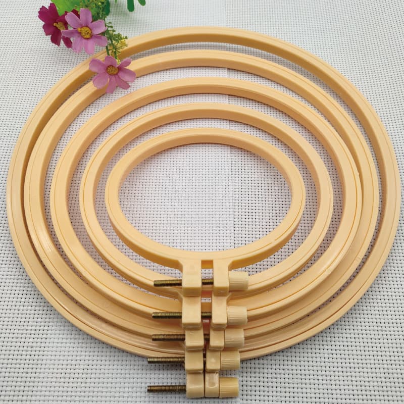 7-28cm Colorful Cross Stitch Plastic Embroidery Hoop Set Large Medium Small Size Embroidery Kit Fun Poking Shed
