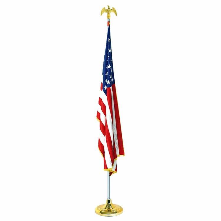 Amazon 8ft aluminum alloy flagpole set indoor conference 8-foot flagpole manufacturer wholesale