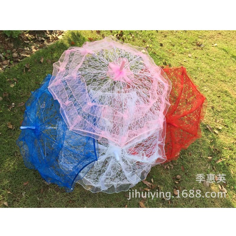 Amazon AliExpress Wedding Supplies Colorful Lace Trim Craft Umbrella Wedding Dress Prop Dance Performance Princess