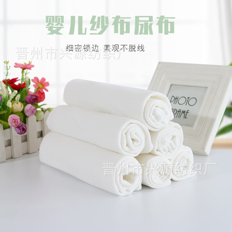 Supply of breathable and washable baby products including knitted cotton gauze diapers, cloth diapers, rings, and washable baby clothes.