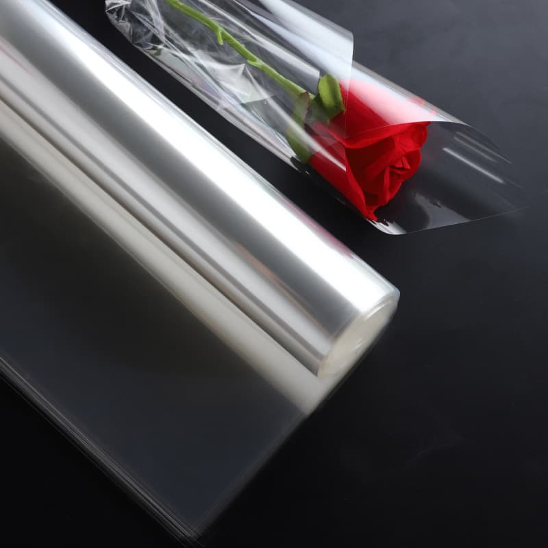 Dustproof Transparent Floral Packaging Paper Flower Art Glass Paper Waterproof Plastic Flower Shop Bouquet Glass Roll